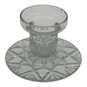 Vintage Webb Corbett Crystal Candlestick Holder 1940s England